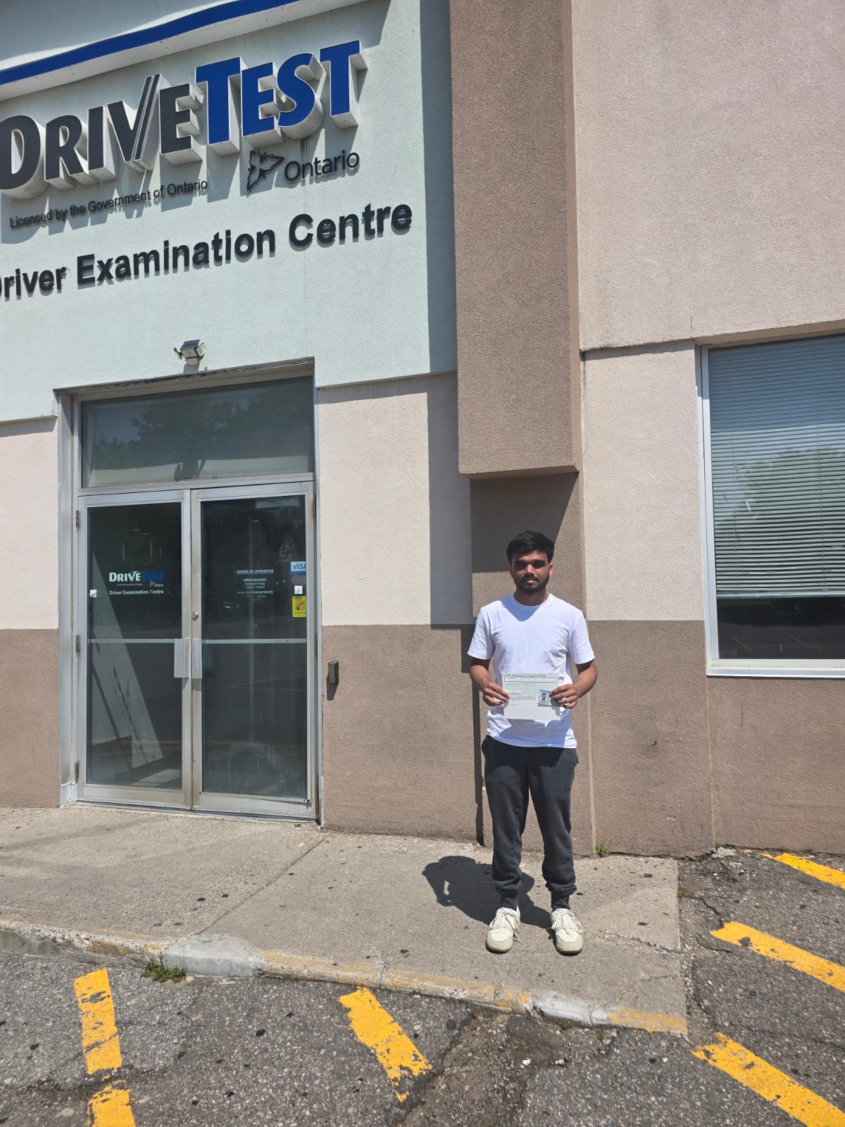 Student at DriveTest centre
